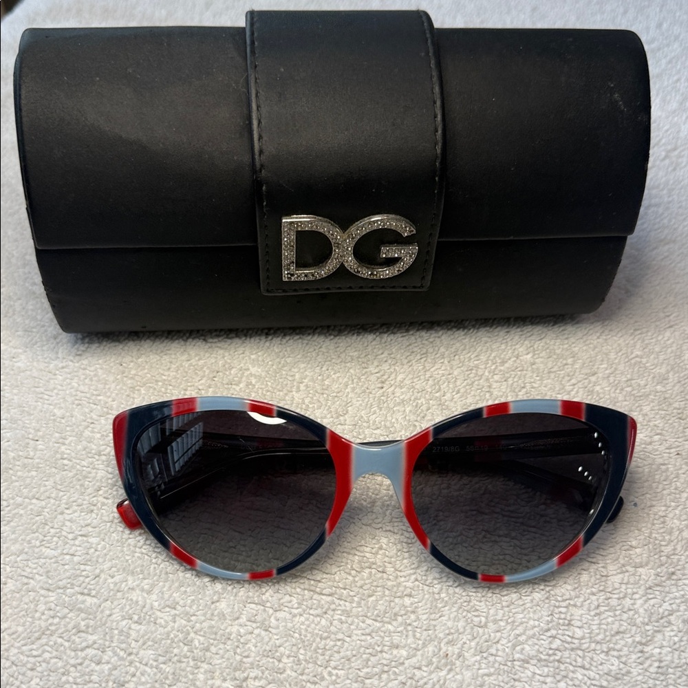 Dolce & Gabbana DG4181P 2719/8G 56-19 140 3N Women’s Sunglasses Red White & Blue